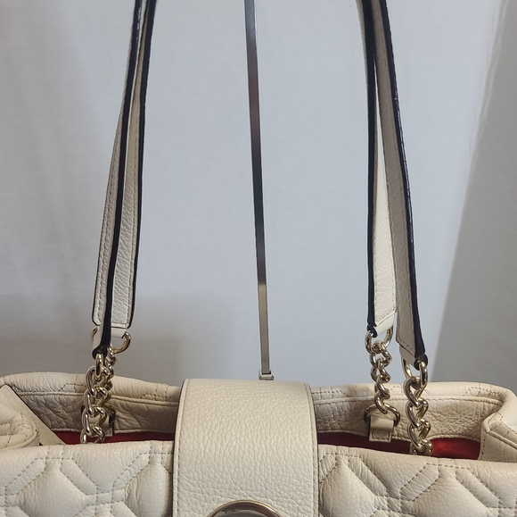 💥FLASH SALE!Kate Spade New York Cream Quilted Handbag EXCELLENT COND - Picture 9 of 12